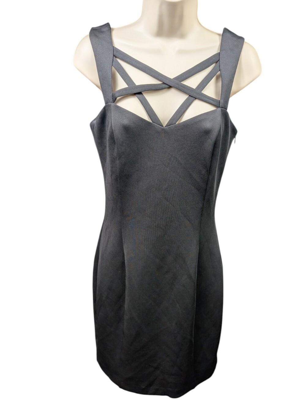 GUESS Strappy Lattice Bodycon Mini Dress Sz 8